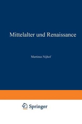 Cover of Mittelalter Und Renaissance II