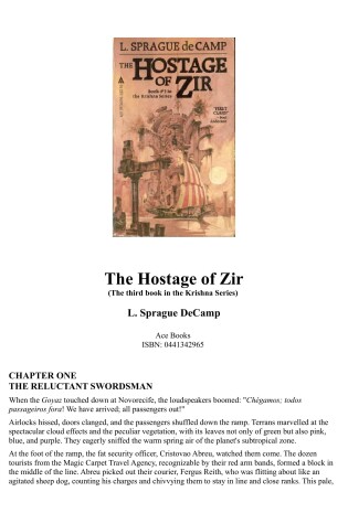 Cover of The Hostage of Zir