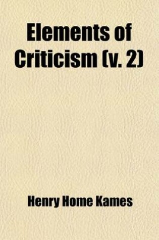 Cover of Elements of Criticism (Volume 2)