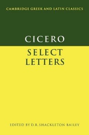 Cover of Cicero: Select Letters