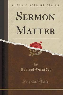 Book cover for Sermon Matter (Classic Reprint)