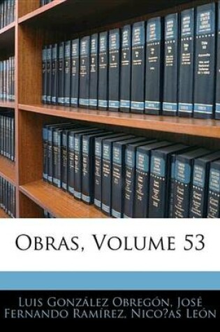 Cover of Obras, Volume 53