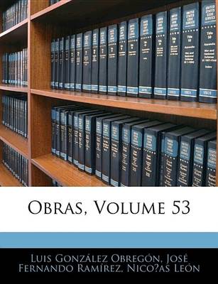 Book cover for Obras, Volume 53