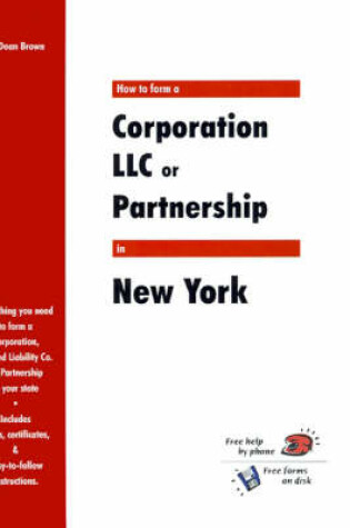 Cover of How to Form a Corporation LLC or Partnership in New York