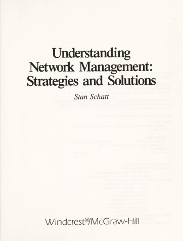 Cover of Understanding Network Management