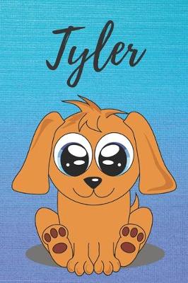 Book cover for Tyler dog coloring book / notebook / journal / diary