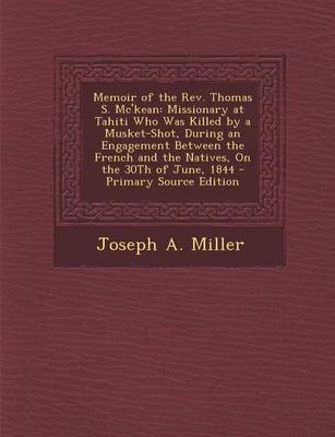 Book cover for Memoir of the REV. Thomas S. Mc'Kean