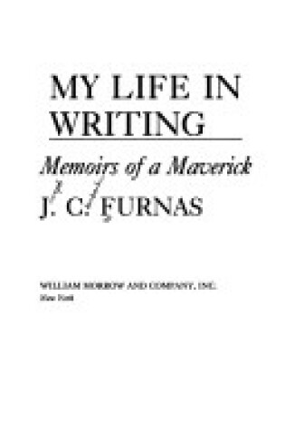 Cover of My Life in Writing