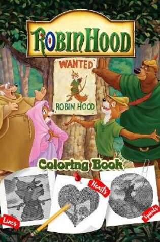 Cover of Robin Hood Lines Spirals Hearts Coloring Book