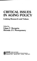 Cover of Critical Issues in Aging Policy