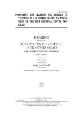 Cover of Promoting job creation and foreign investment in the United States