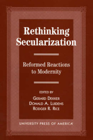 Cover of Rethinking Secularization