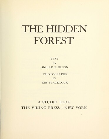 Book cover for The Hidden Forest