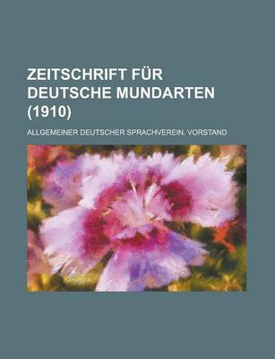 Book cover for Zeitschrift Fur Deutsche Mundarten (1910)