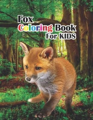 Book cover for fox coloring book for kids