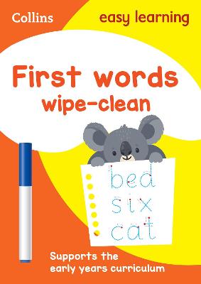 Book cover for First Words Age 3-5 Wipe Clean Activity Book