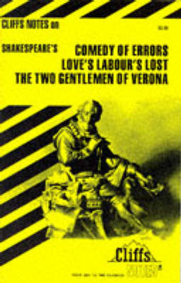Book cover for Notes on Shakespeare's "Comedy of Errors", "Love's Labour's Lost" and "Two Gentlemen of Verona"