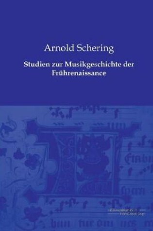 Cover of Studien zur Musikgeschichte der Fruhrenaissance