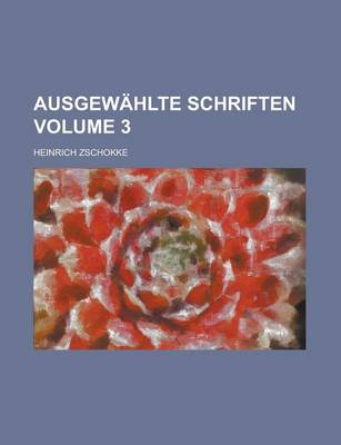 Book cover for Ausgewahlte Schriften Volume 3