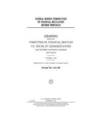Cover of Federal Reserve perspectives on financial regulatory reform proposals