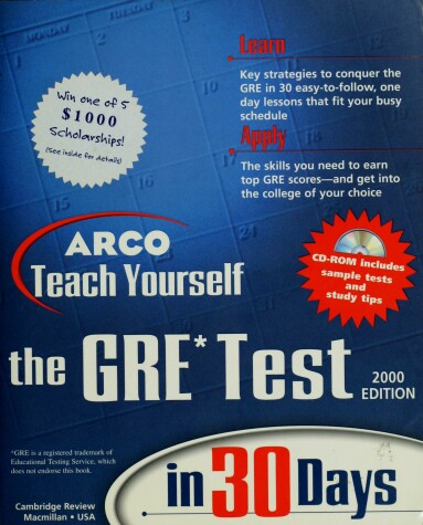 Book cover for Arco Teach Yourself the Gre in 30 Days