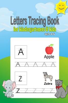 Book cover for Letters Tracing book for kindergarteners & kids ages 3-5