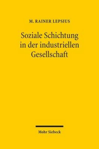 Cover of Soziale Schichtung in der industriellen Gesellschaft