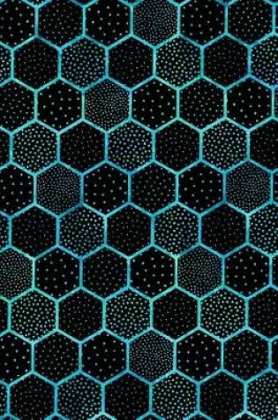 Cover of Bullet Journal Notebook Polka Dots and Hexagons Pattern 1