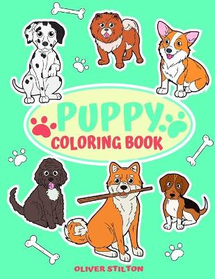 Book cover for Puppy Coloring Book