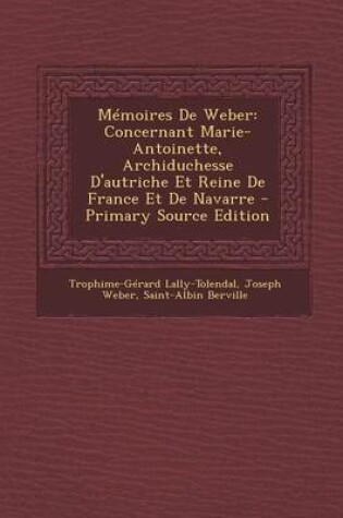 Cover of Memoires de Weber