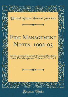 Book cover for Fire Management Notes, 1992-93