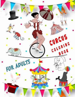 Book cover for circus coloring books for adults