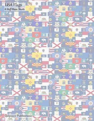 Book cover for USA Flags 8-Staff Music Sheets