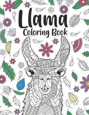 Book cover for Llama Coloring Book