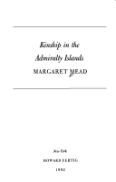 Cover of Kinship in the Admiralty Islands