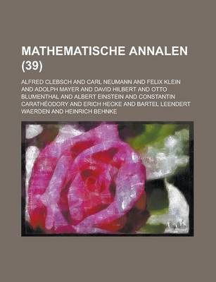 Book cover for Mathematische Annalen (39)