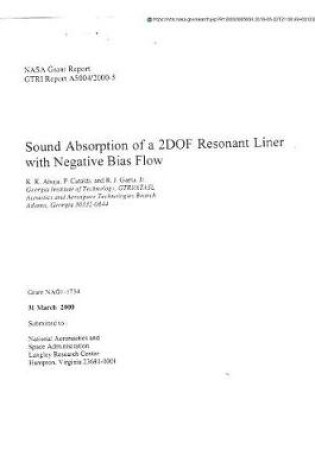 Cover of Sound Absorption of a 2dof Resonant Liner with Negative Bias Flow