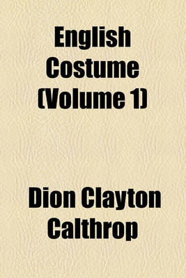 Book cover for English Costume (Volume 1)