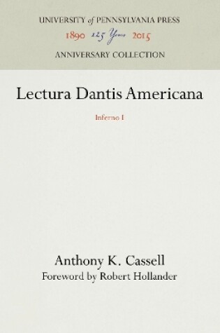 Cover of Lectura Dantis Americana