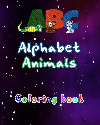 Book cover for ABC Alphabet Animals Coloring Book