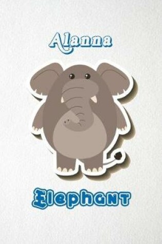 Cover of Alanna Elephant A5 Lined Notebook 110 Pages