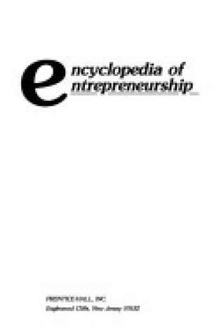 Cover of Encyclopaedia of Entrepreneurship