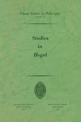 Cover of Studies in Hegel
