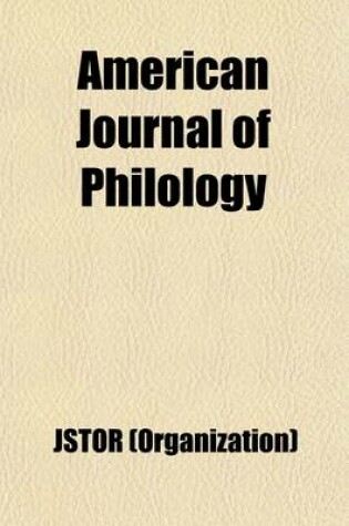 Cover of American Journal of Philology Volume 27