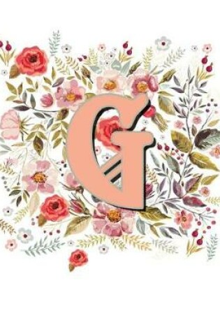Cover of G Monogram Letter Floral Wreath Notebook