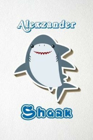 Cover of Alexzander Shark A5 Lined Notebook 110 Pages