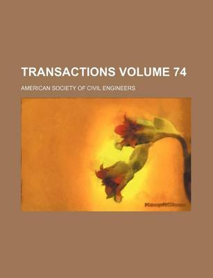 Book cover for Transactions Volume 74