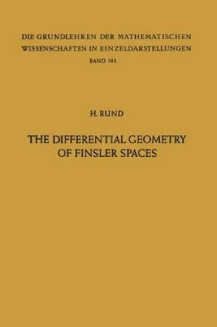 Cover of The Differential Geometry of Finsler Spaces