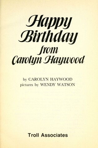 Cover of Happy Birthday from Carolyn Haywood