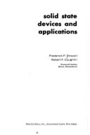 Cover of Solid State Devices and Applications